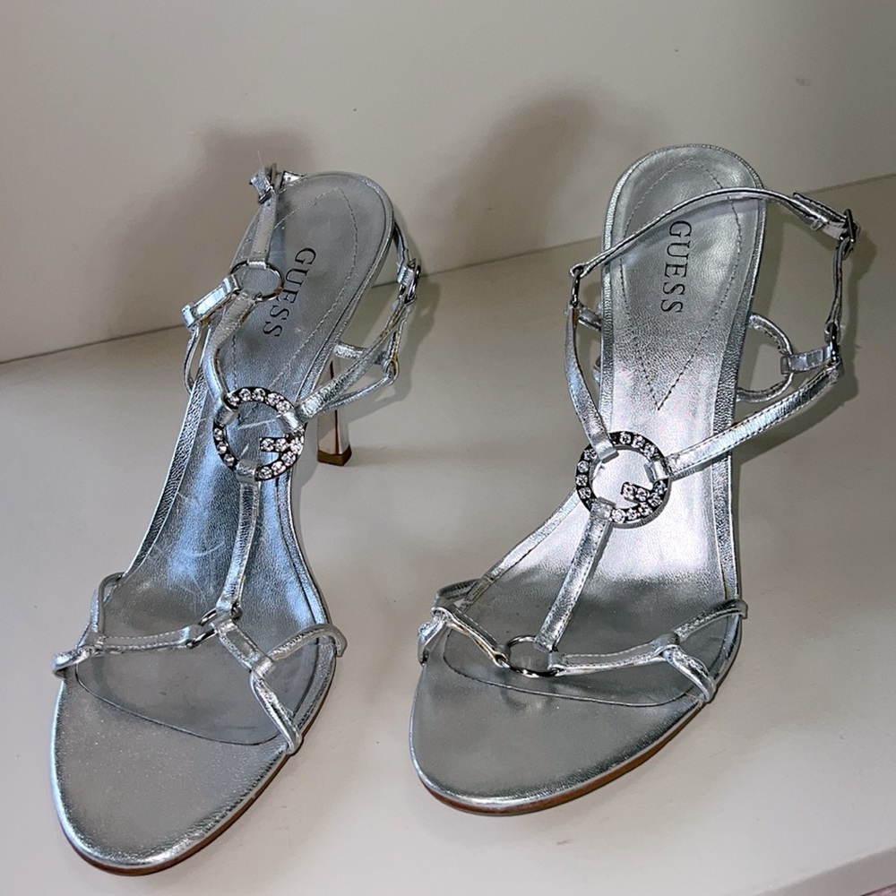 Guess Strappy Silver Sandal